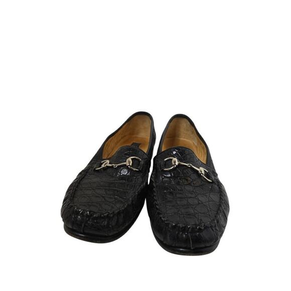 ZELLI Black Crocodile Horsebit Men’s Loafers Shoes Size 13 main image 7